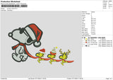 Snoopy Xmas Embroidery File 6 sizes