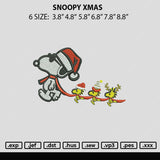 Snoopy Xmas Embroidery File 6 sizes