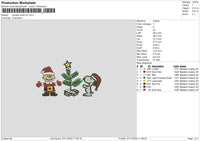 Snoopy Xmas V2 Embroidery File 6 sizes