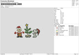 Snoopy Xmas V2 Embroidery File 6 sizes