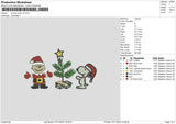 Snoopy Xmas V2 Embroidery File 6 sizes