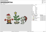 Snoopy Xmas V2 Embroidery File 6 sizes