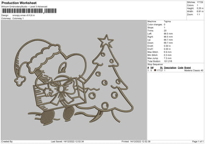 BN Xmas V5 Embroidery File 6 sizes