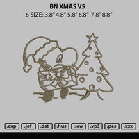 BN Xmas V5 Embroidery File 6 sizes