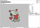 Snoopyheart1312a Embroidery File 6 sizes