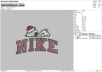 Snoopy Nike Embroidery File 4 size