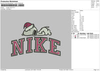 Snoopy Nike Embroidery File 4 size