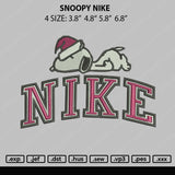 Snoopy Nike Embroidery File 4 size