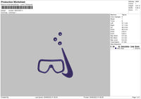 Snorkel Swoosh Embroidery File 5 sizes