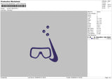 Snorkel Swoosh Embroidery File 5 sizes