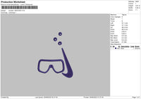 Snorkel Swoosh Embroidery File 5 sizes