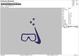 Snorkel Swoosh Embroidery File 5 sizes
