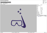 Snorkel Swoosh Embroidery File 5 sizes