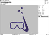 Snorkel Swoosh Embroidery File 5 sizes