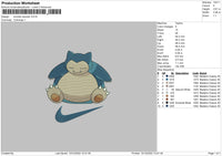 Snorlox Swoosh Embroidery File 6 sizes