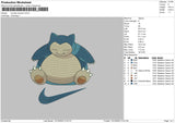 Snorlox Swoosh Embroidery File 6 sizes