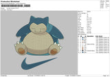 Snorlox Swoosh Embroidery File 6 sizes