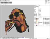 Snoop Dog Embroidery File 4 size