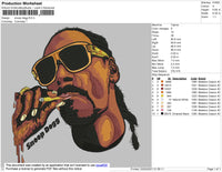 Snoop Dog Embroidery File 4 size