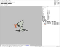 Snoopy Embroidery File 4 size