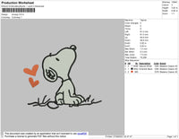 Snoopy Embroidery File 4 size