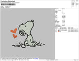 Snoopy Embroidery File 4 size