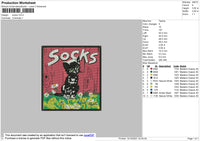 Socks Embroidery File 4 size