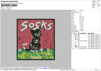 Socks Embroidery File 4 size