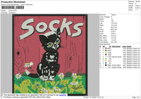 Socks Embroidery File 4 size