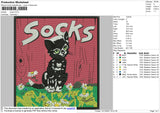 Socks Embroidery File 4 size