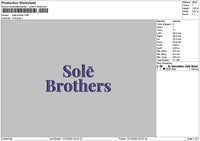 Soletext 01 Embroidery File 6 sizes