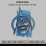 Statue 0204 Embroidery File 6 sizes