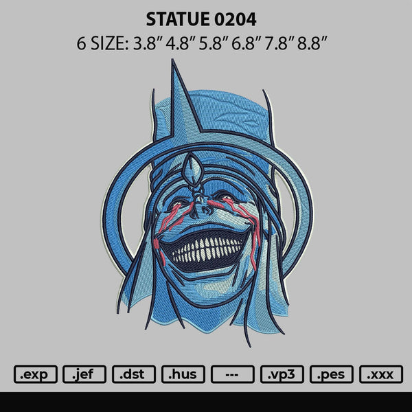 Statue 0204 Embroidery File 6 sizes