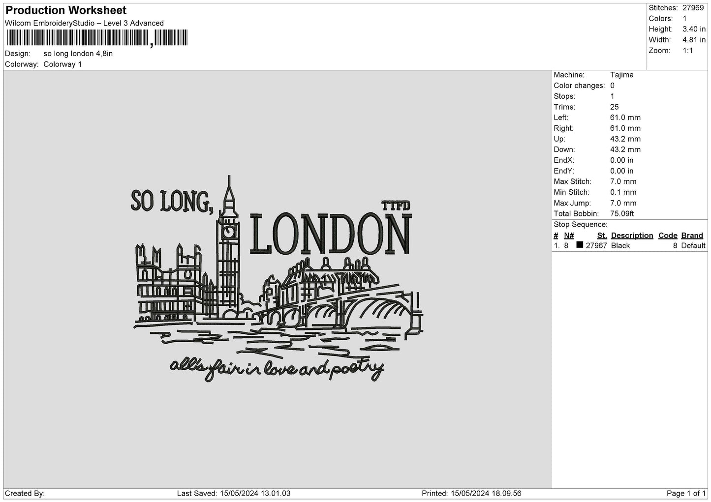 London1505 Embroidery File 6 sizes