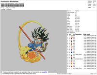 Son Goku V2 Embroidery File 4 size