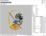 Son Goku V2 Embroidery File 4 size
