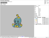 Sonic Embroidery File 4 size