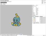 Sonic Embroidery File 4 size