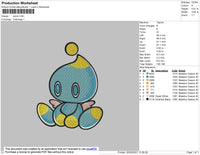 Sonic Embroidery File 4 size