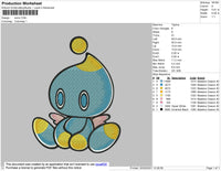 Sonic Embroidery File 4 size