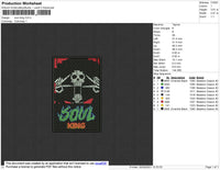 Soul King Embroidery File 4 size