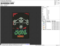 Soul King Embroidery File 4 size