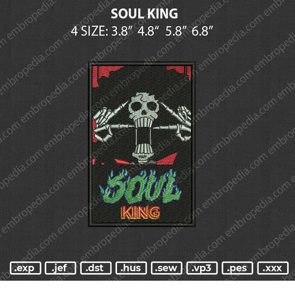 Soul King Embroidery File 4 size
