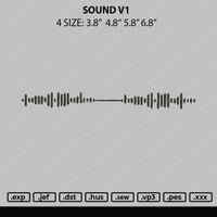 Sound V1 Embroidery File 4 size