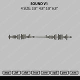 Sound V1 Embroidery File 4 size
