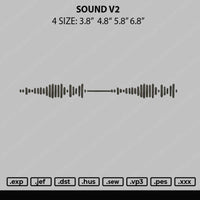 Sound V2 Embroidery File 4 size