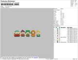 South Park Embroidery File 4 size