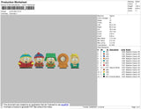 South Park Embroidery File 4 size