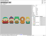 South Park Embroidery File 4 size