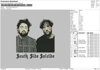 South Side Suicide Embroidery File 4 size